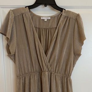 Baltic Born Shimmering Gold Midi Dress